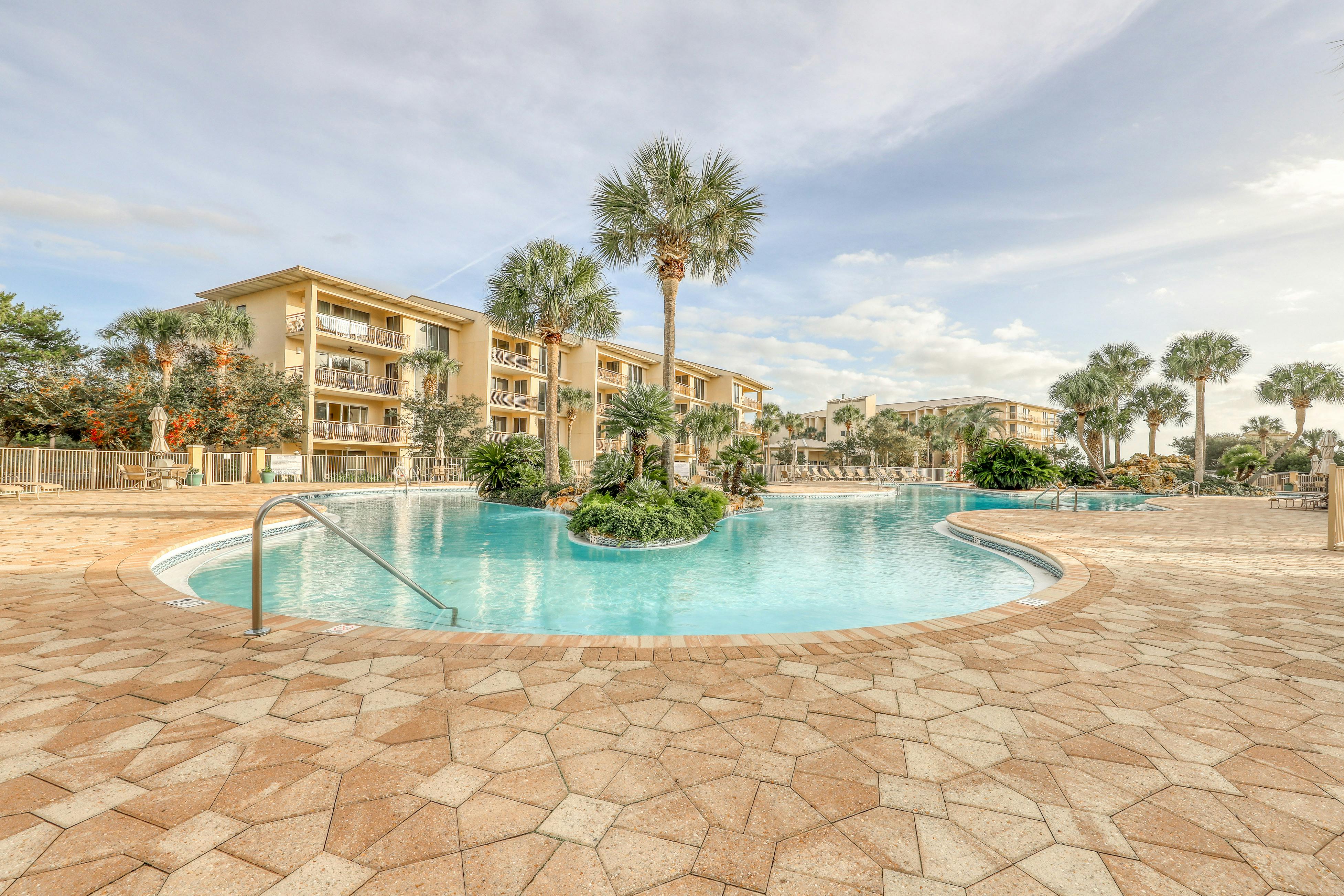 large resort pool in High Pointe Resort in Rosemary Beach, FL