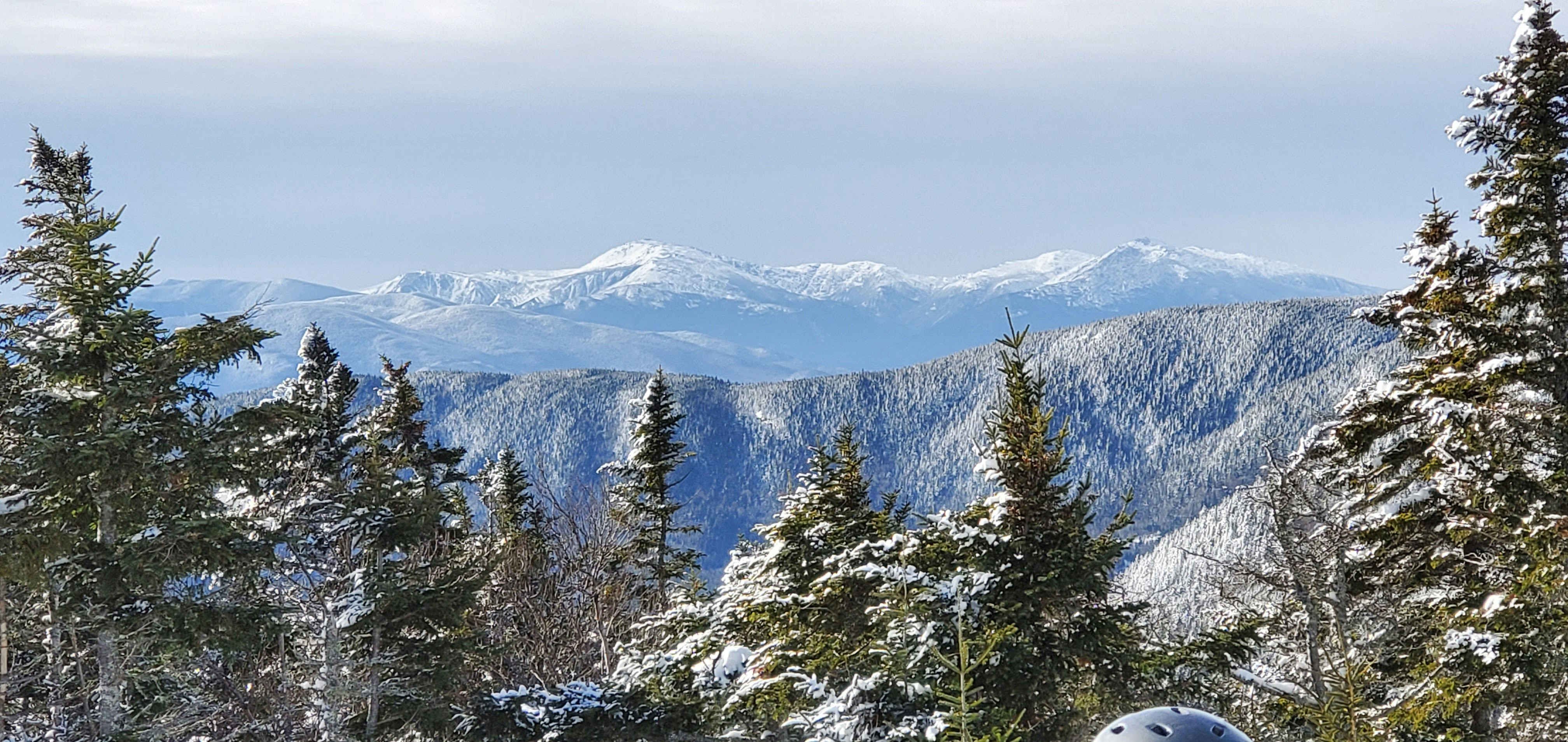 the mountains of sunday river, maine covered in snow