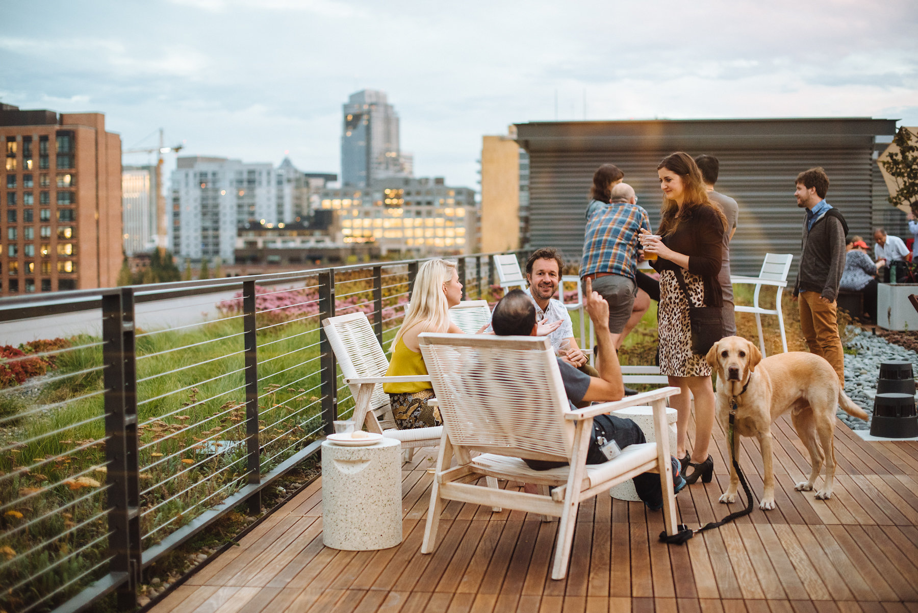 Vacasa employees on a rooftop.