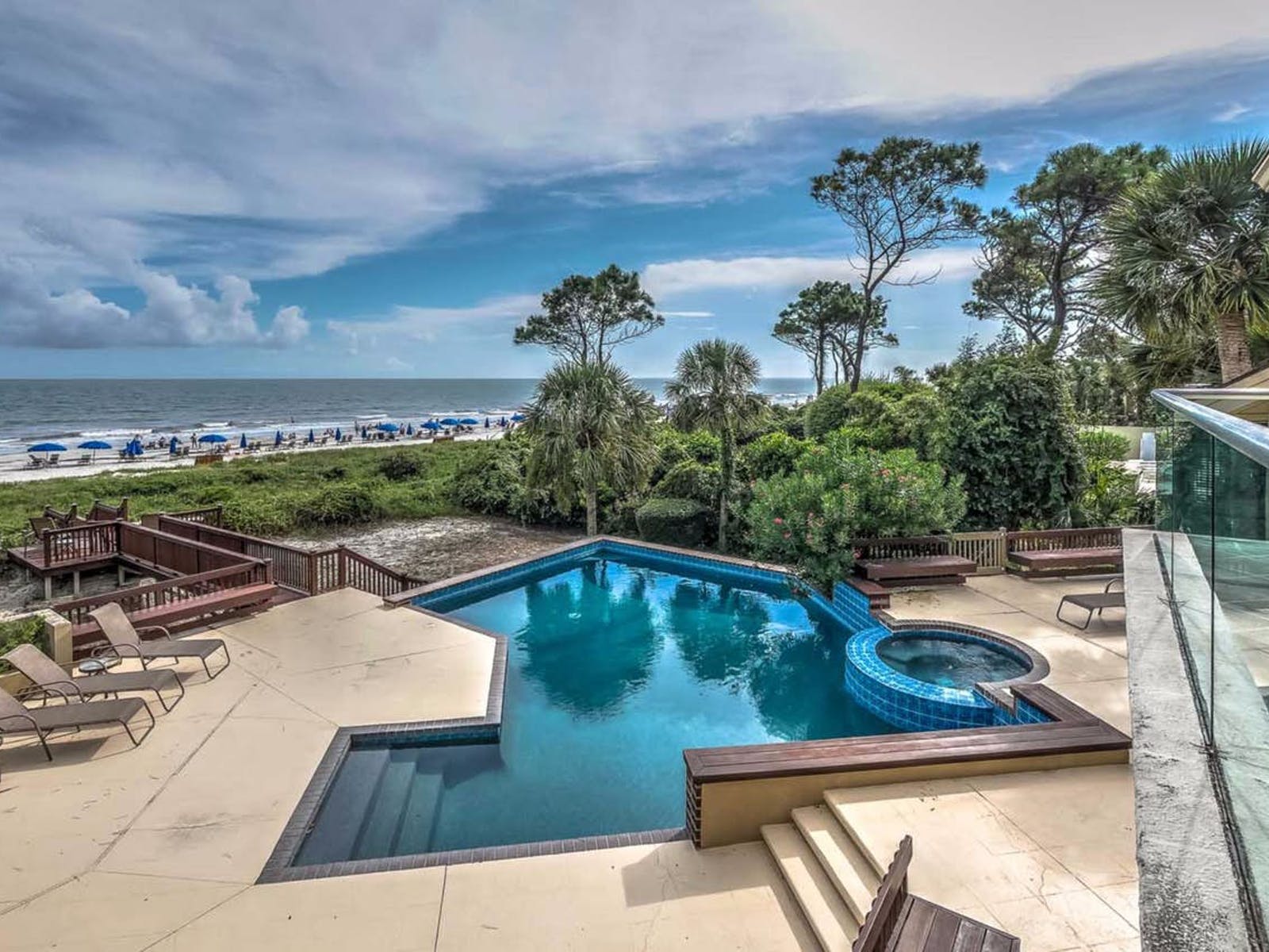 Hilton Head oceanfront vacation rental with pool and hot tub