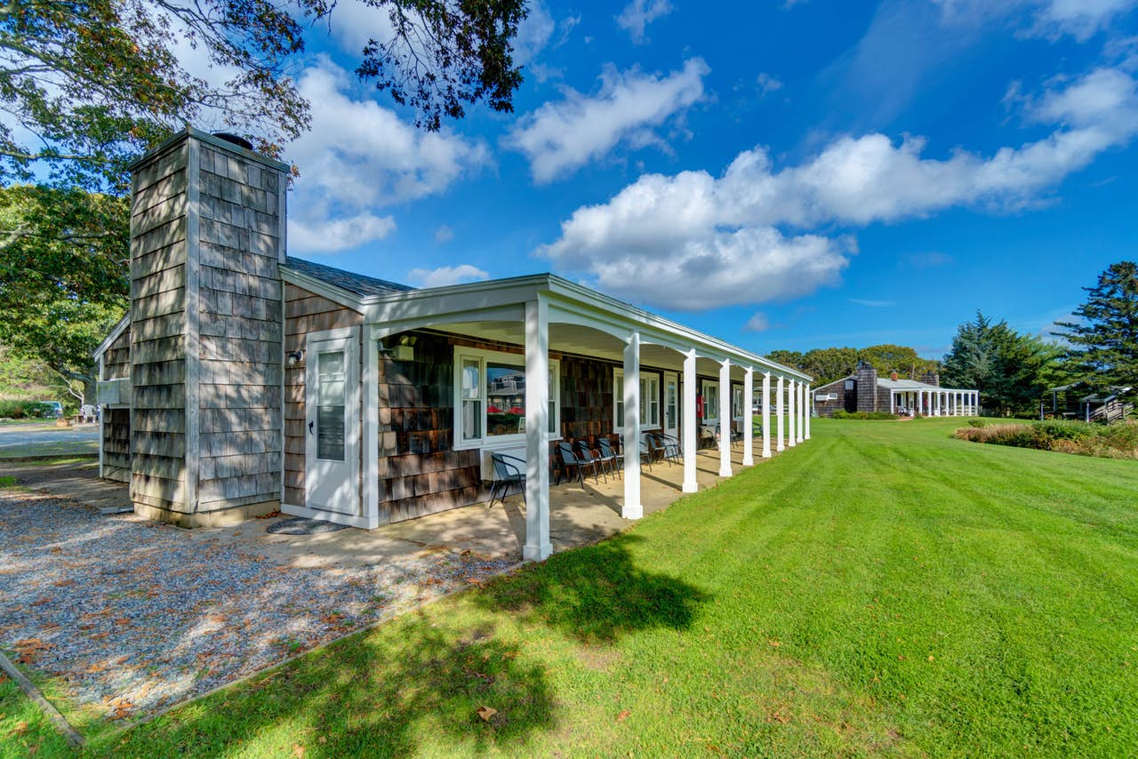 Island Inn buildings as well as expansive lawn