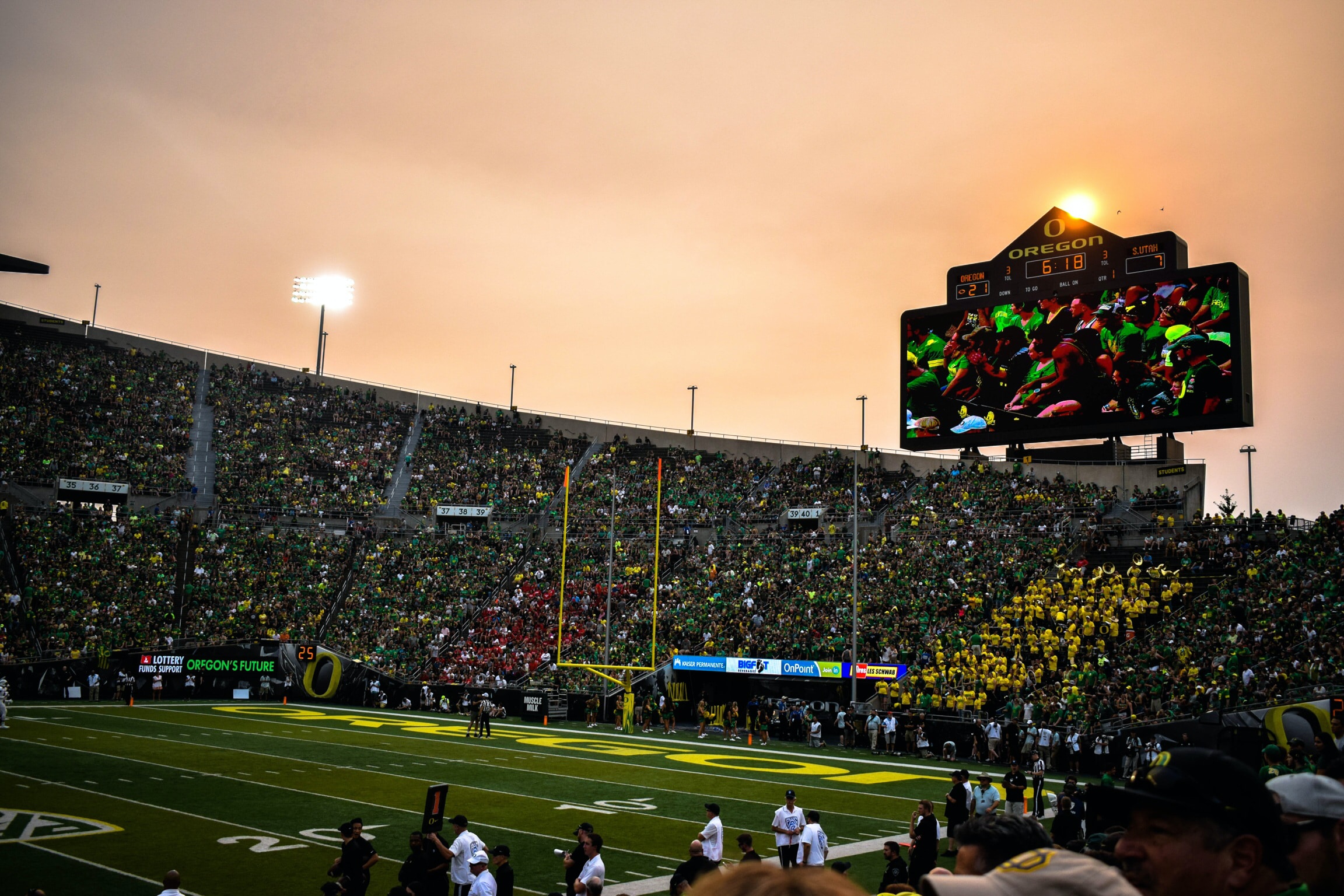 The Oregon Ducks team stadium