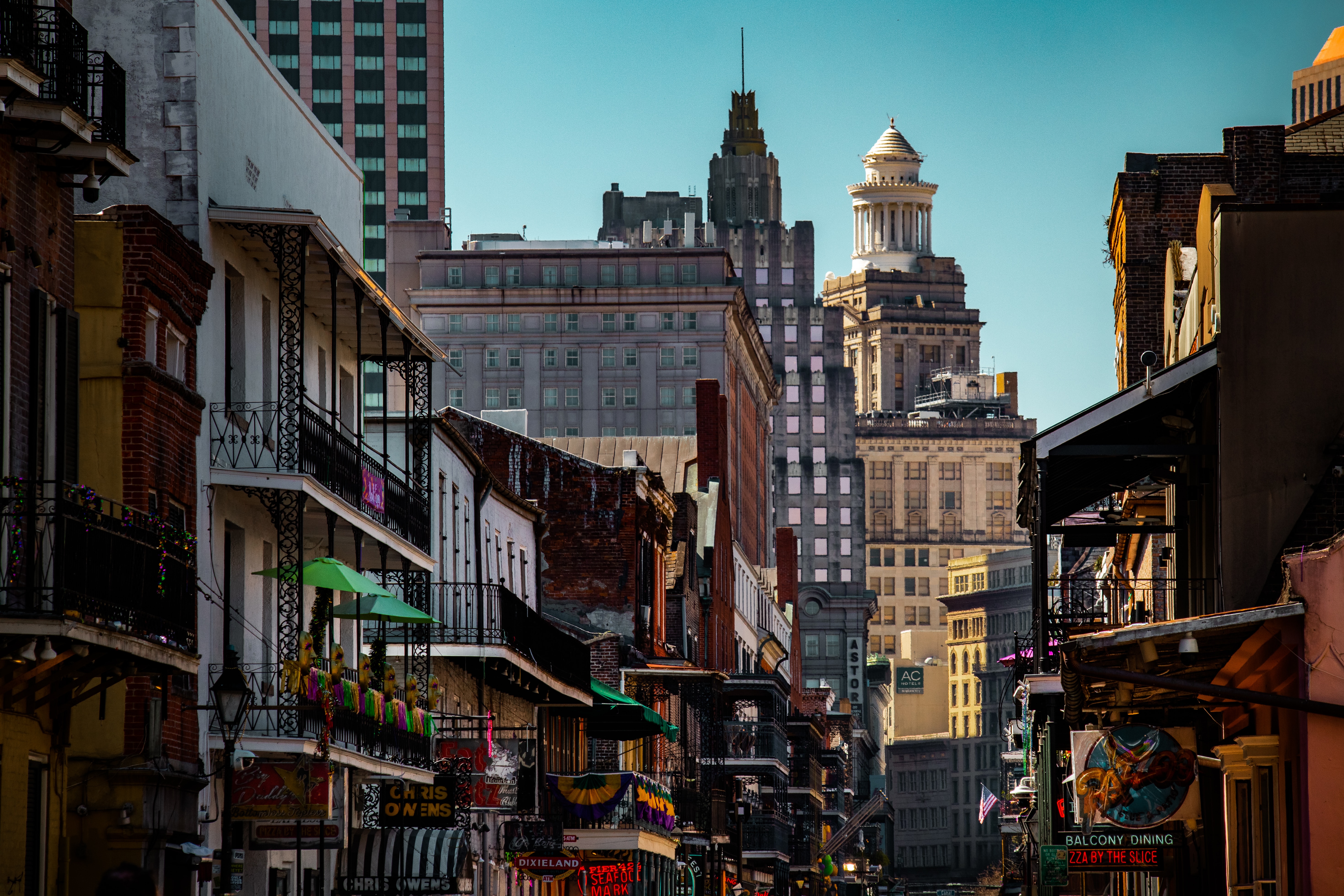Bourbon Street in New Orleans.