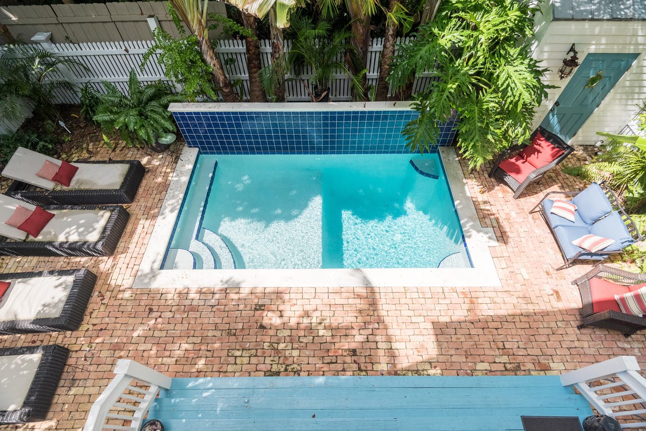 A private pool at a Key West cottage rental