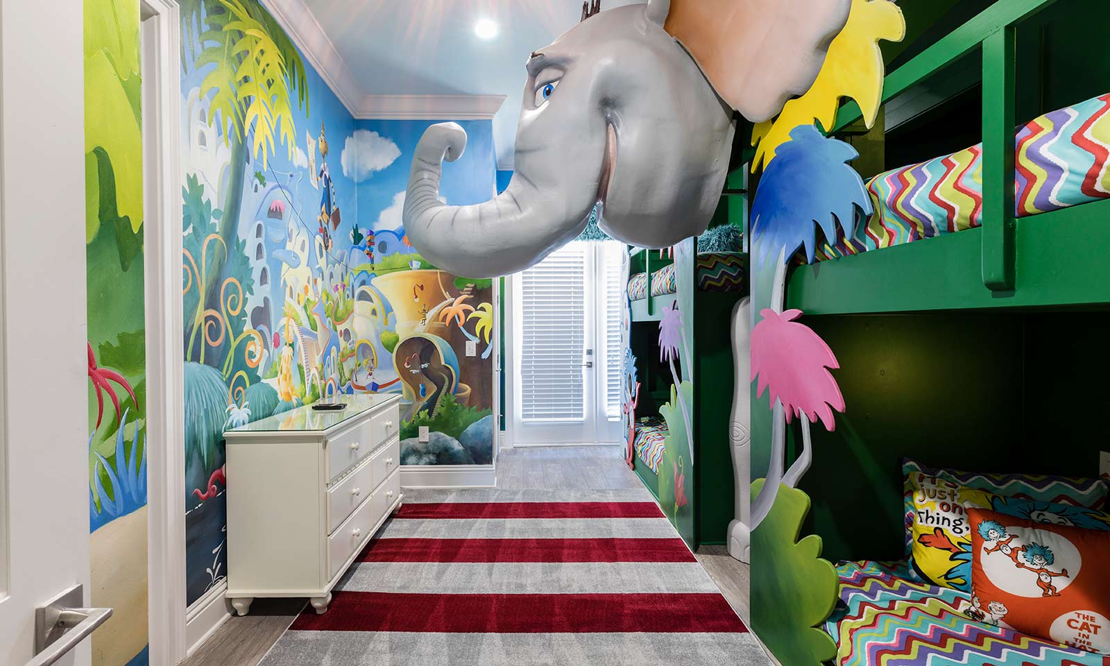A Disney themed kids room at a vacation rental near Disneyworld.