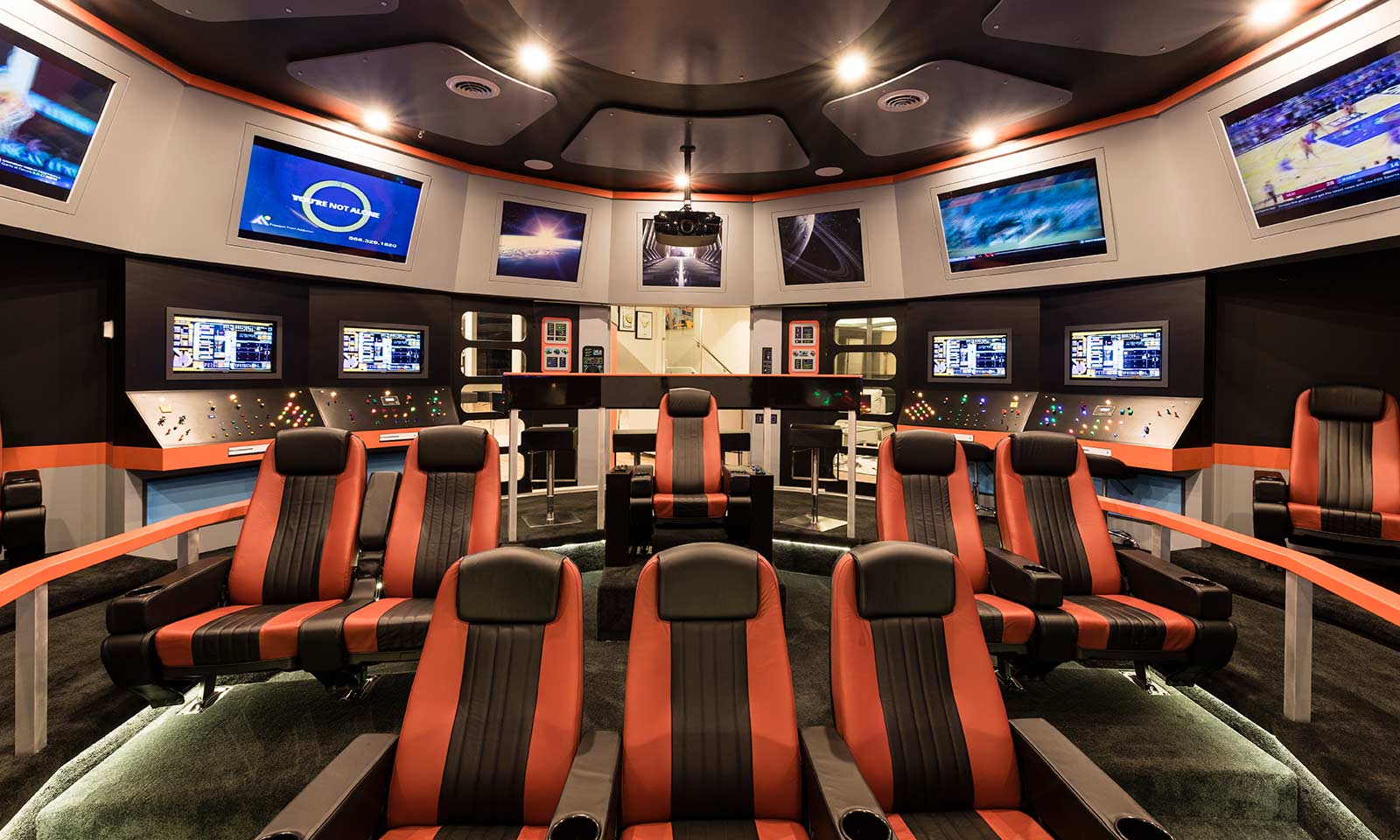 A theater room at a vacation rental in Florida.