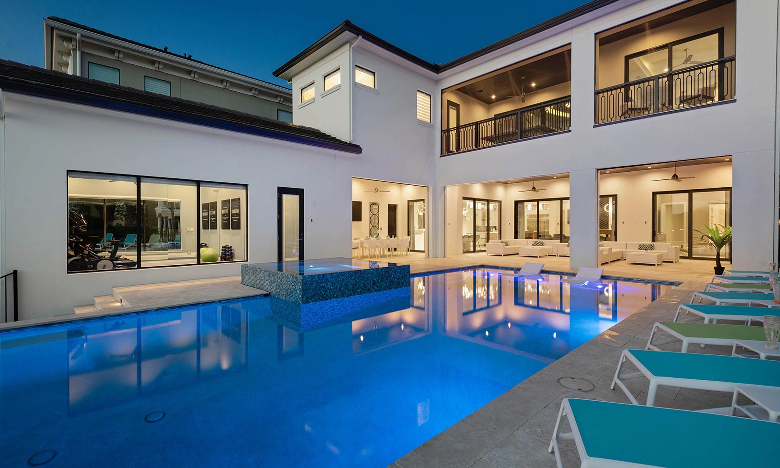 A pool at a luxury home.