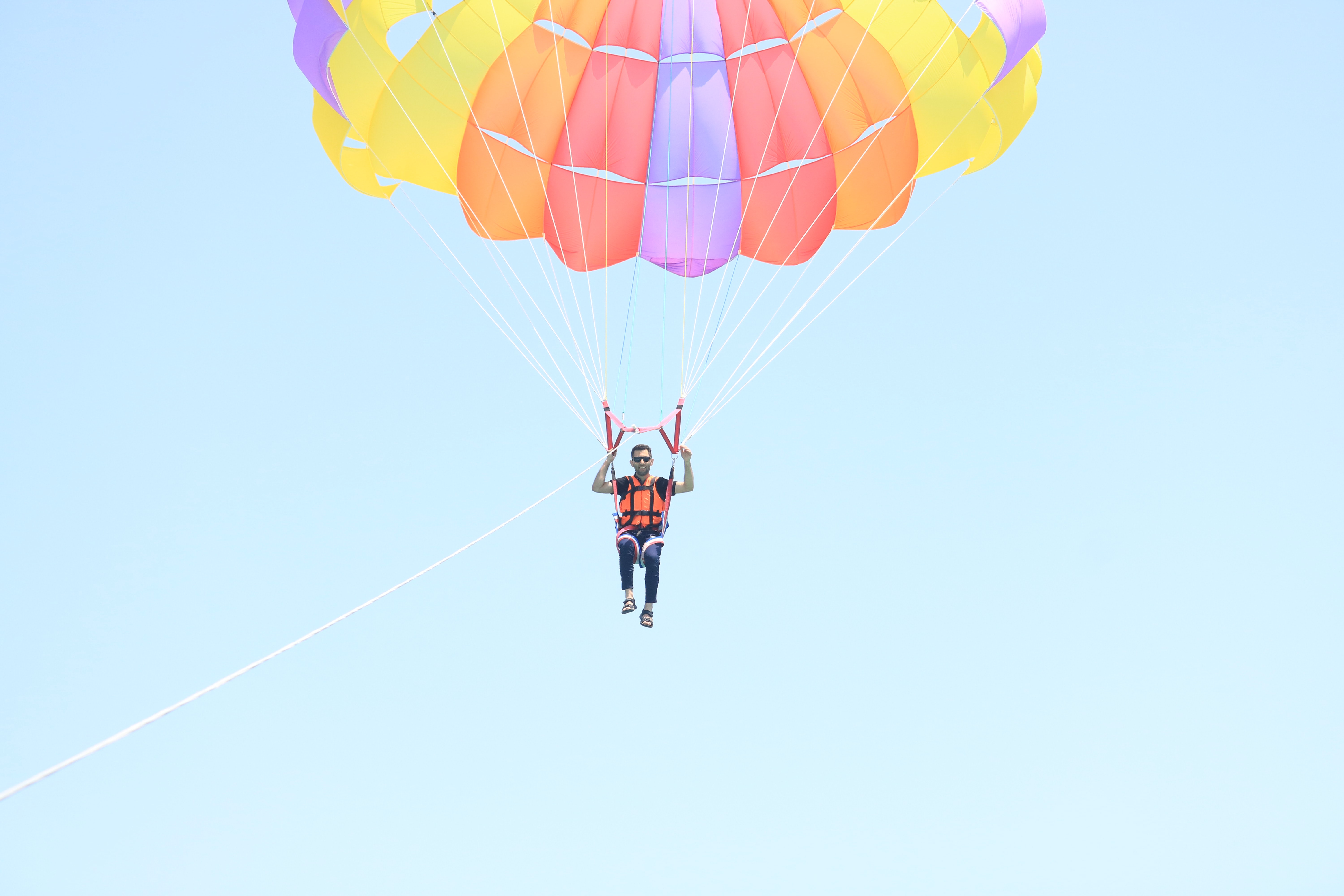 A person parasailing.