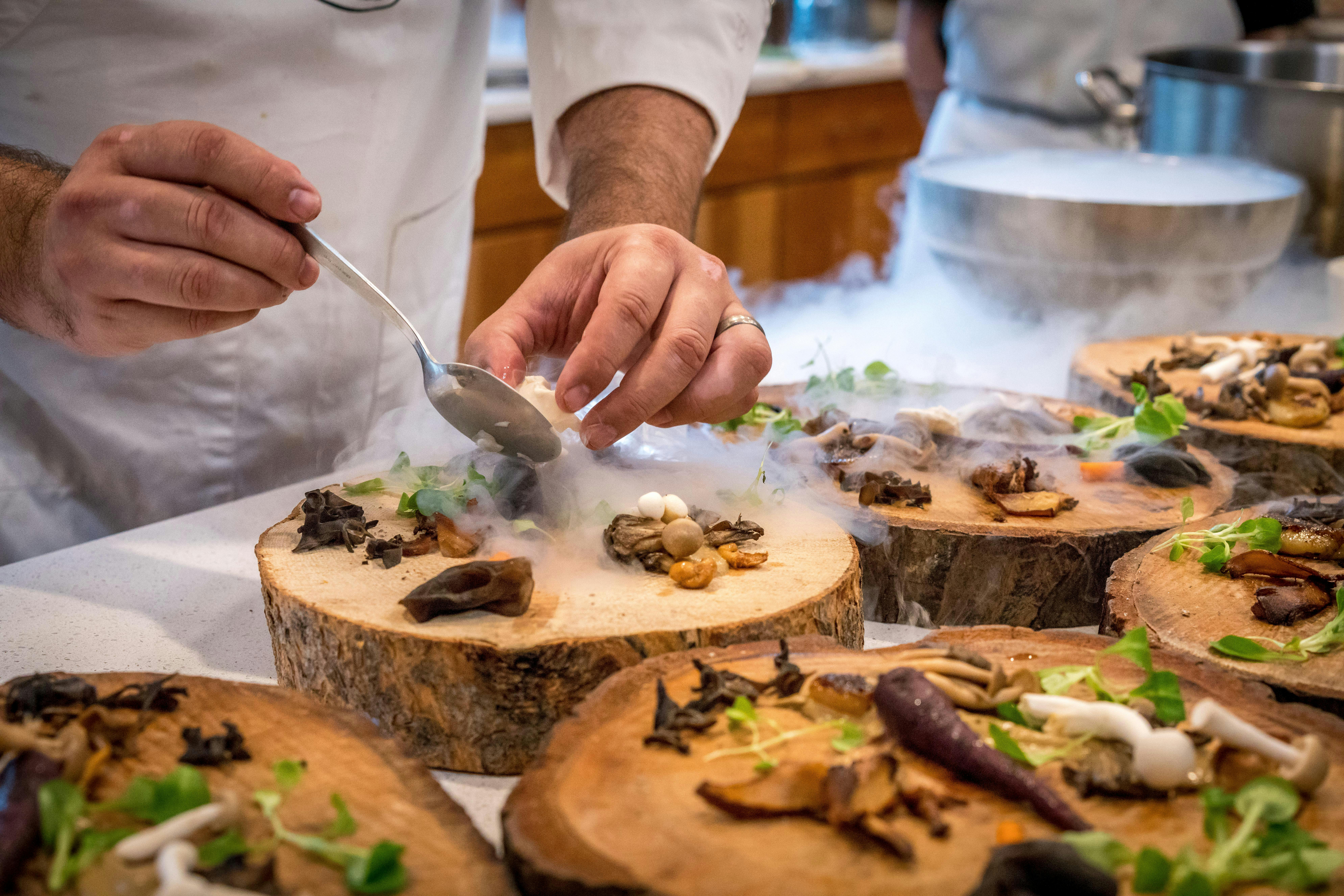 Chef preparing food.