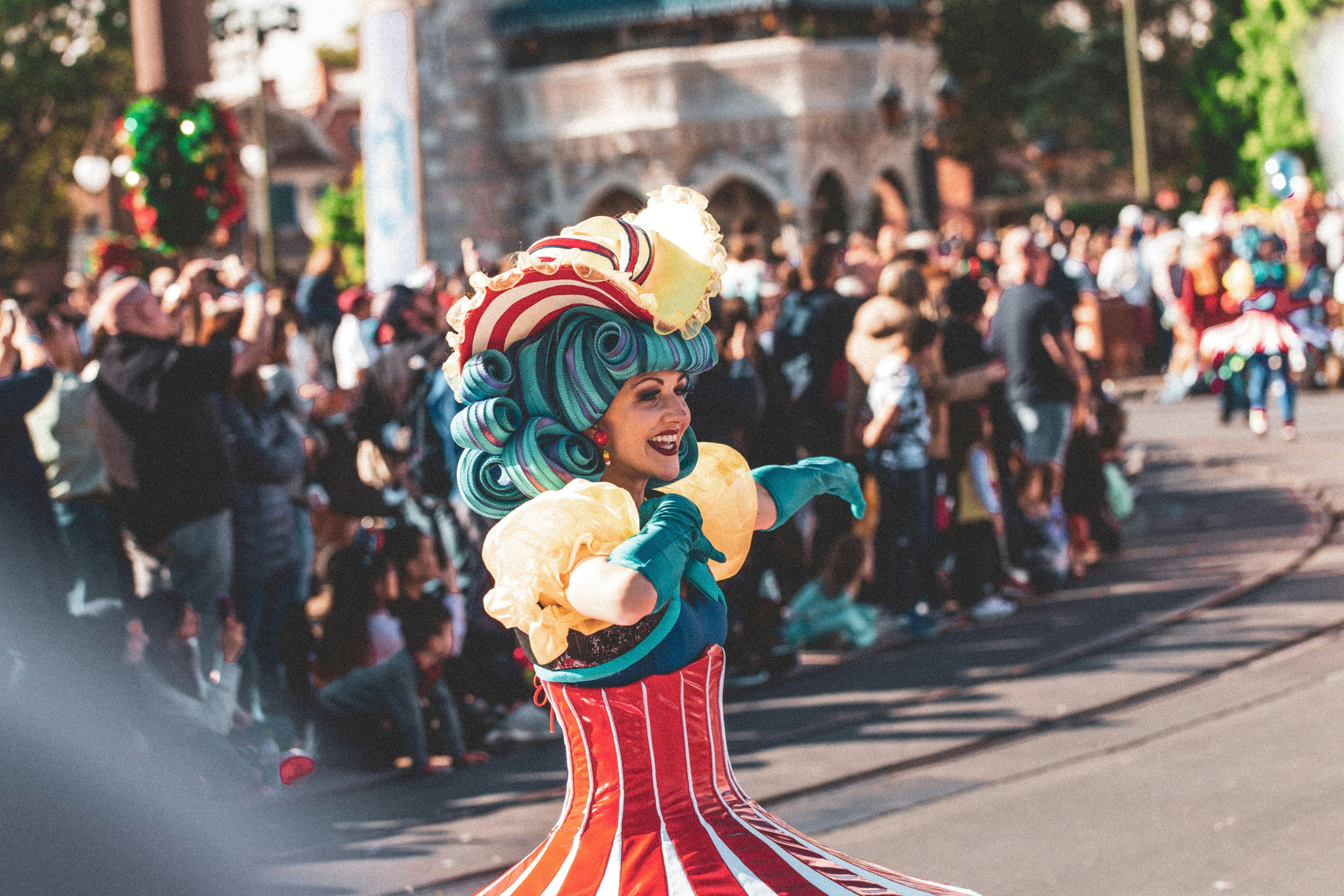 Woman dancing at a Florida festival.