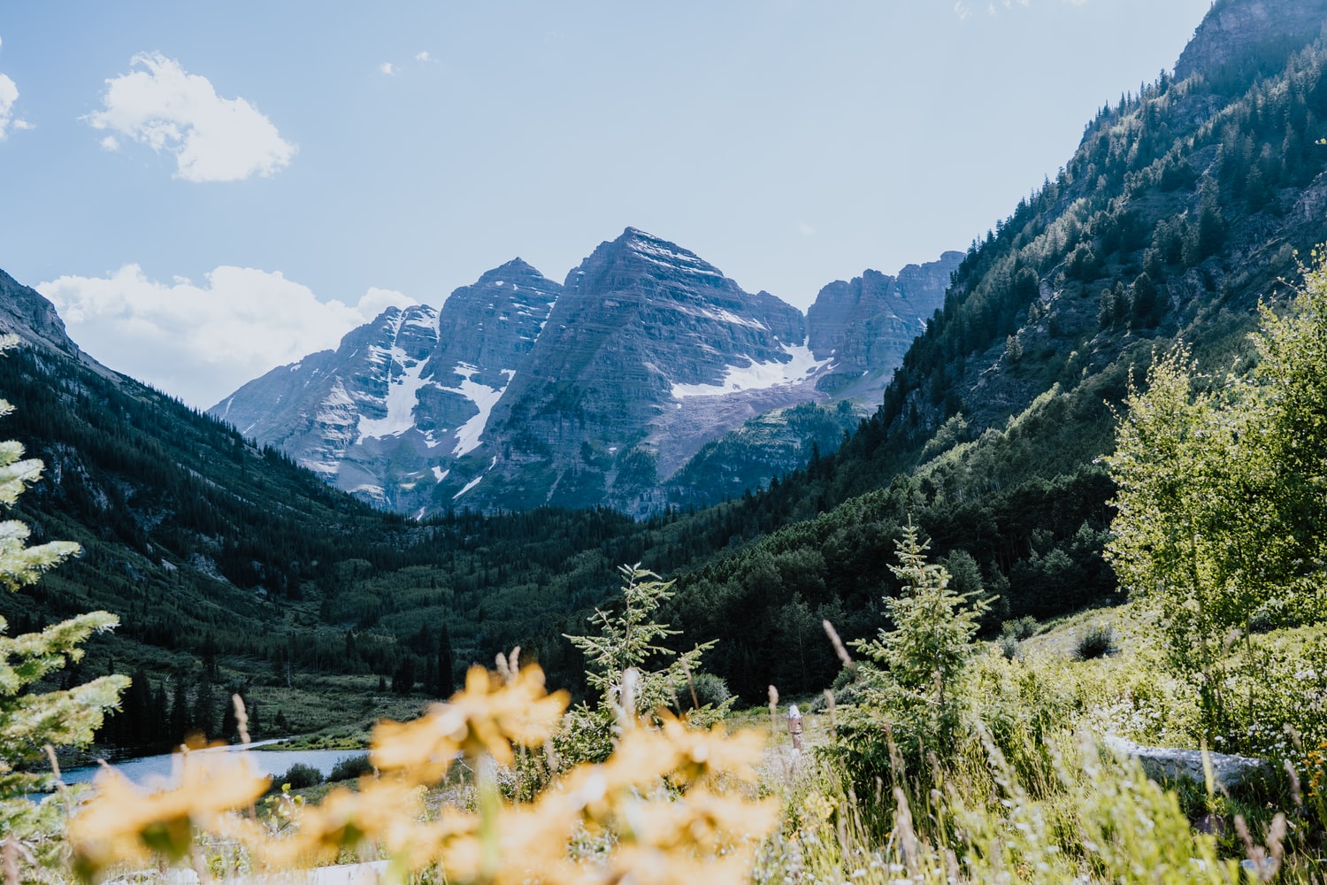 snow covered mountain in Aspen, CO