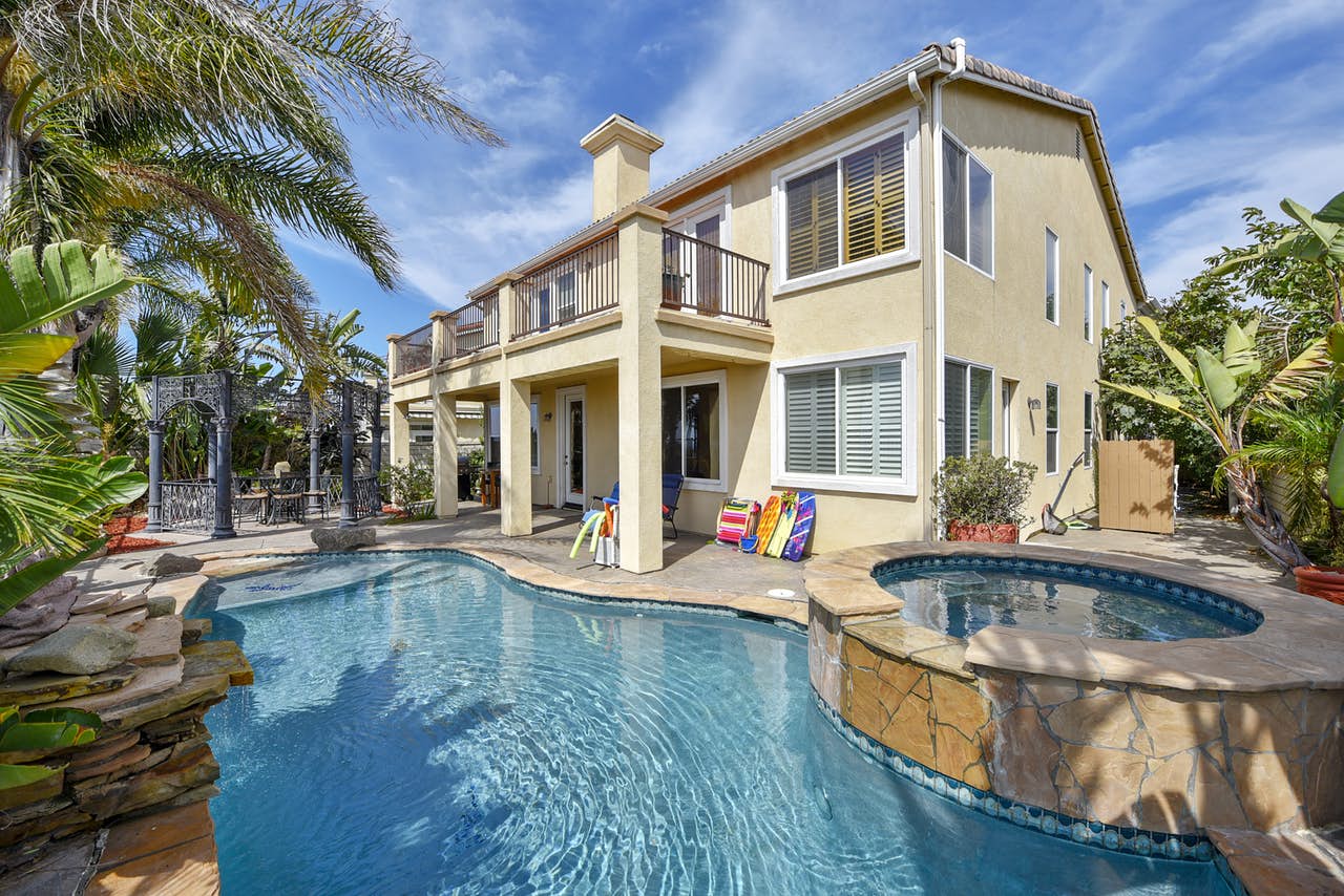 San Diego vacation rental with hot tub and pool