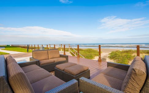 Pet-friendly vacation rental deck in South Padre