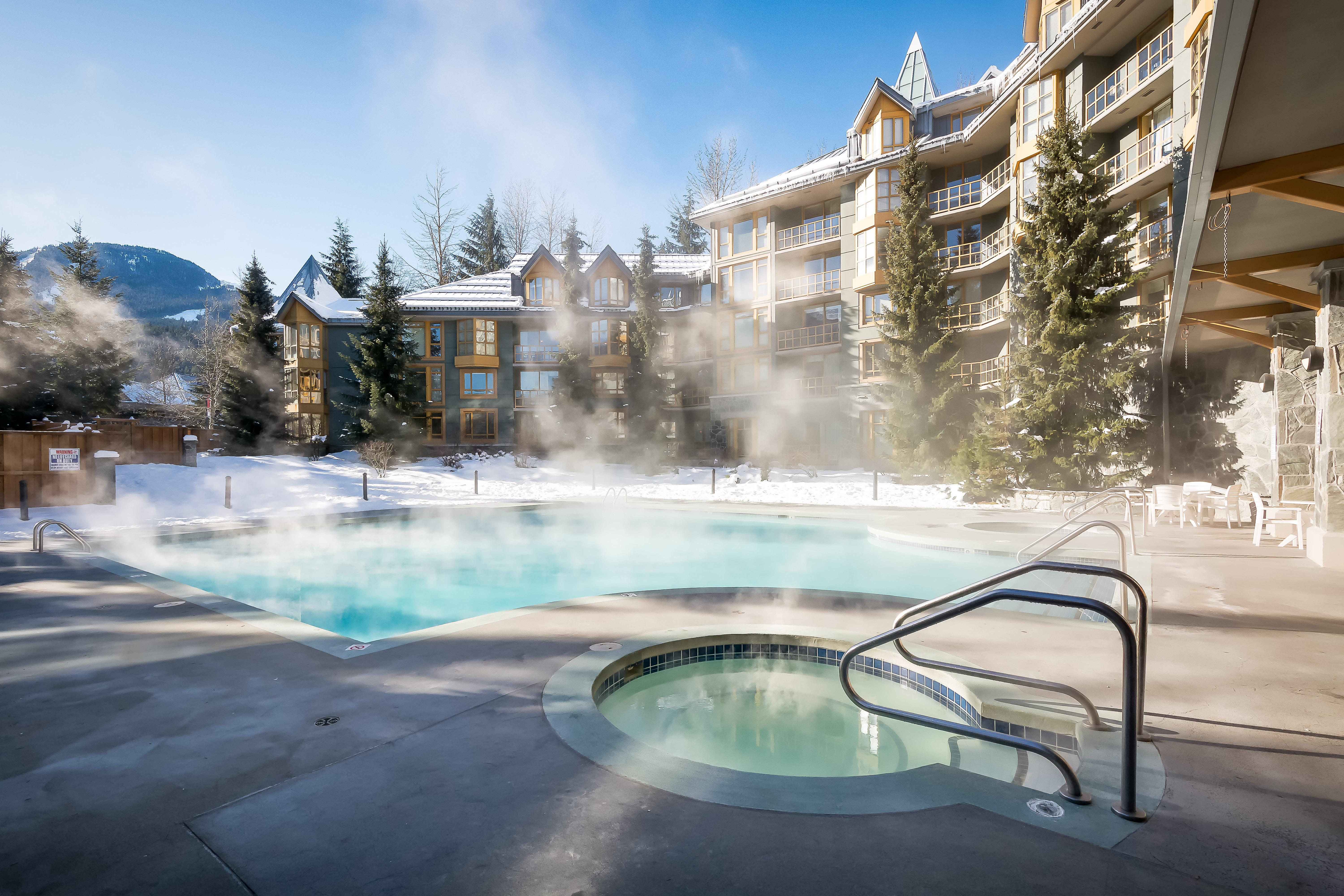 resort pool and hot tub in whistler